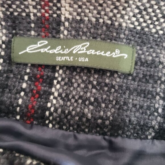 Eddie Bauer Womens Plaid Wool Blend Skirt Size 4 Dark Academia Preppy Classic - Picture 4 of 8